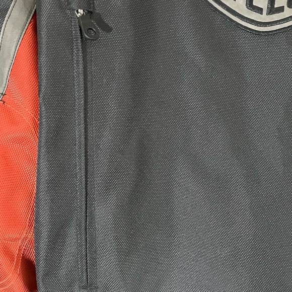 Mens Harley Davidson Riding Jacket Orange Black size Medium Motorcycles Bikers - Picture 11 of 16